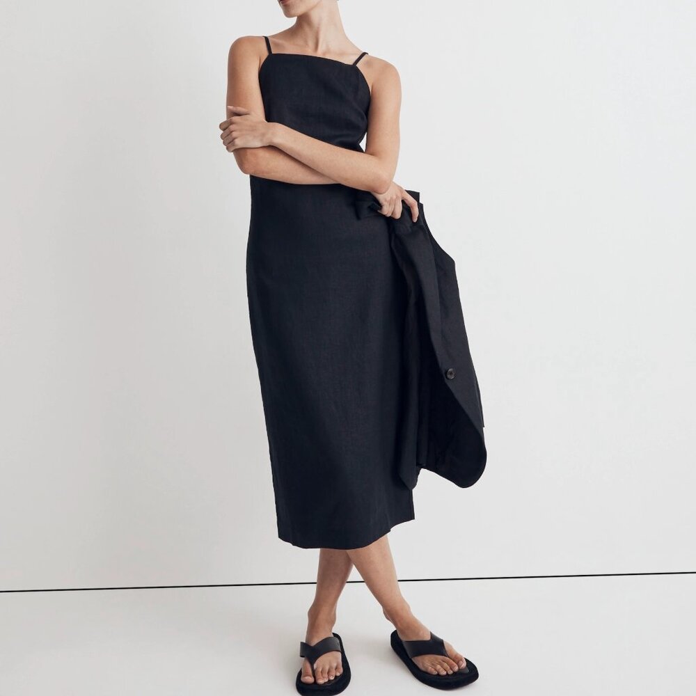 Madewell Goldie Midi Dress in 100% Linen
